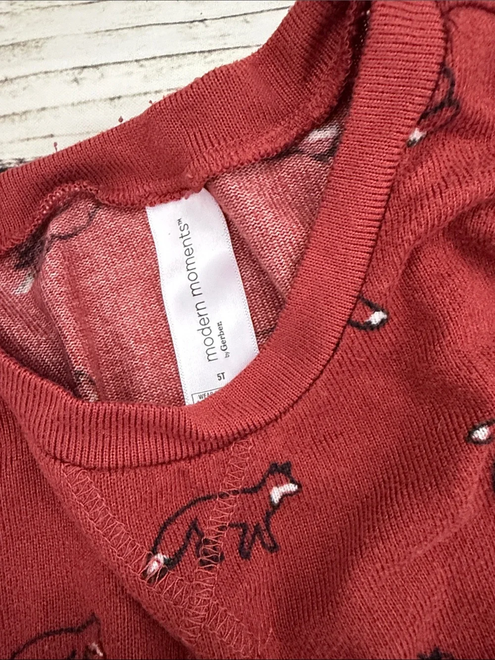 Modern Moments by Gerber Kids Red Fox Print Soft Long Sleeve Pajama Set - 5T